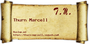 Thurn Marcell névjegykártya